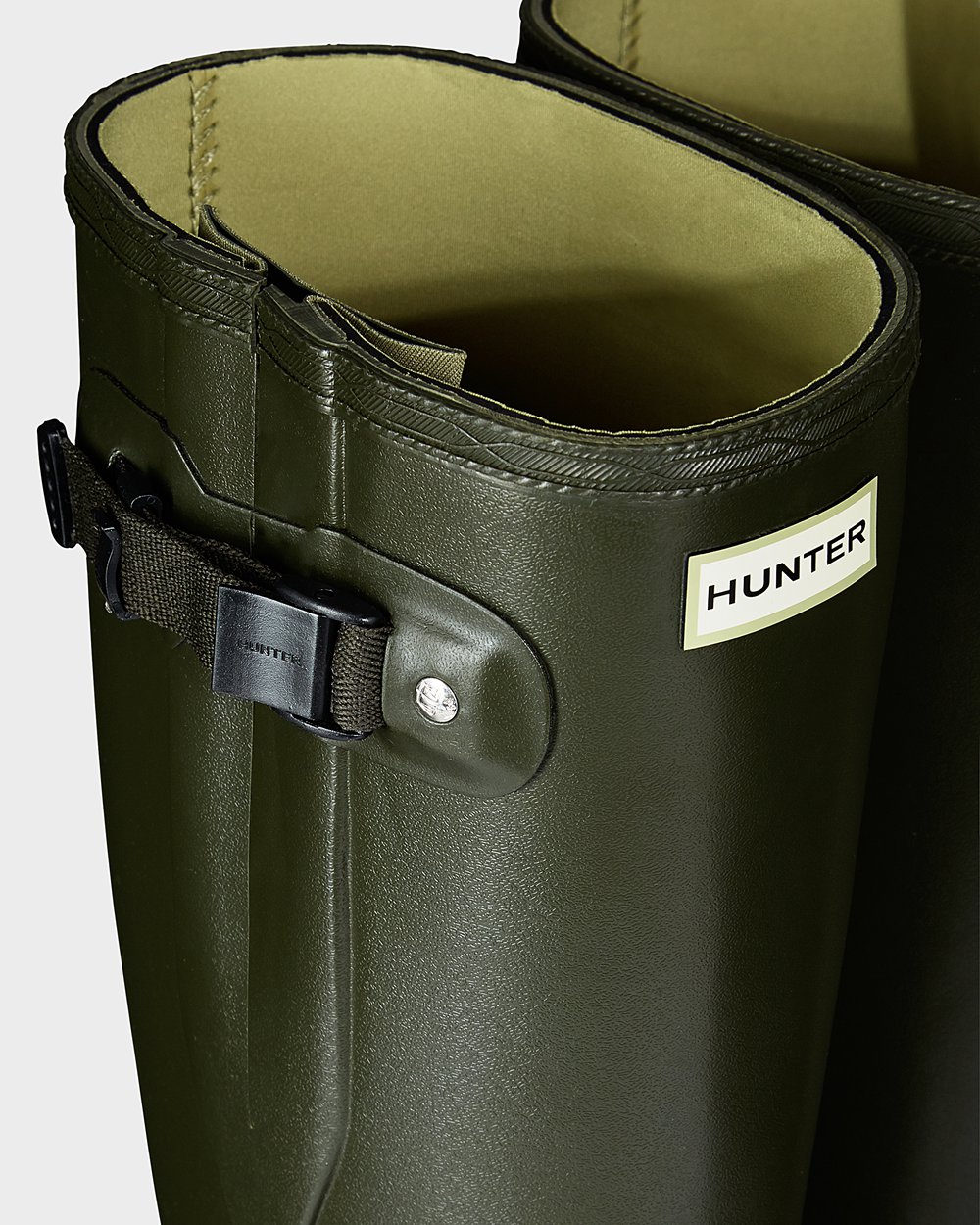 Botas De Altas Norris Field Side Adjustable Neoprene Lined Hunter Hombre - Verde Oscuro Oliva - 5073